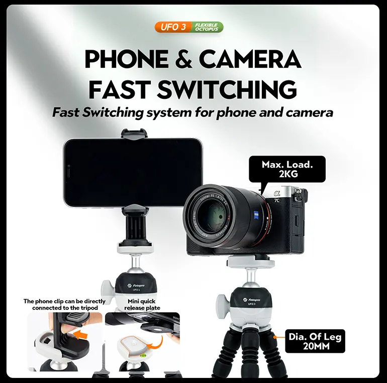 Fotopro UFO 3 Flexible Mini Tripod Indonesia