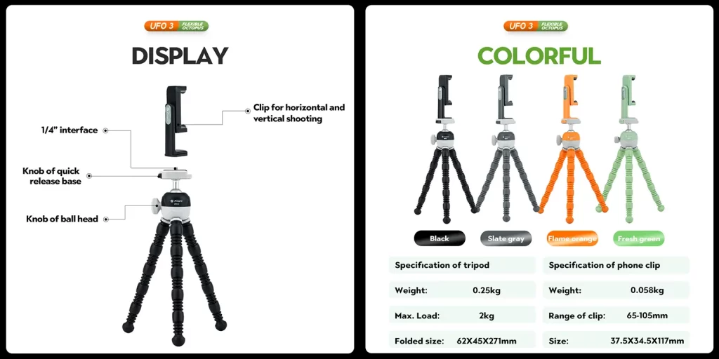Fotopro UFO 3 Flexible Mini Tripod Indonesia