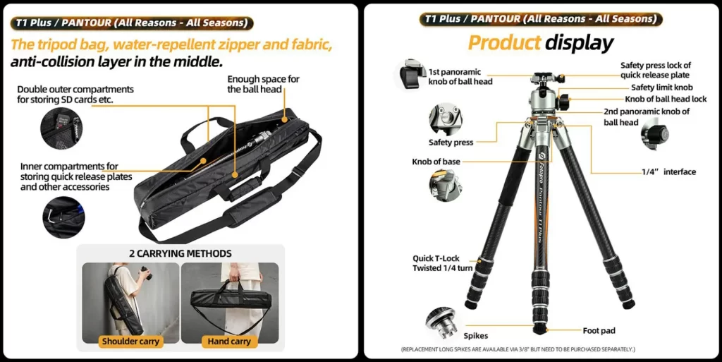 Fotopro T1 Plus Pantour : Tripod Tangguh di Segala Iklim