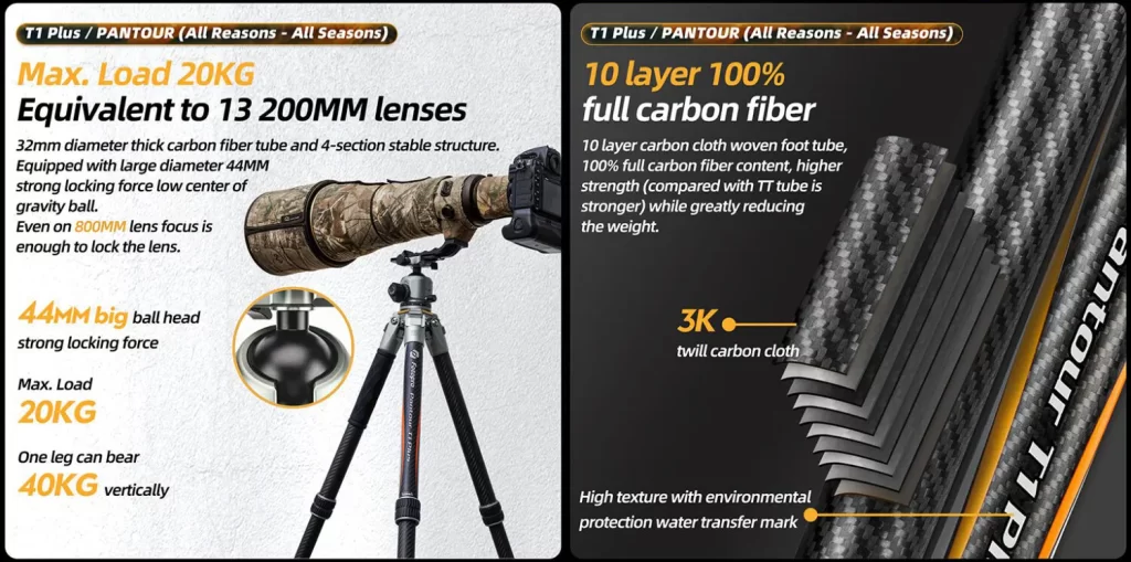 Fotopro T1 Plus Pantour : Tripod Tangguh di Segala Iklim