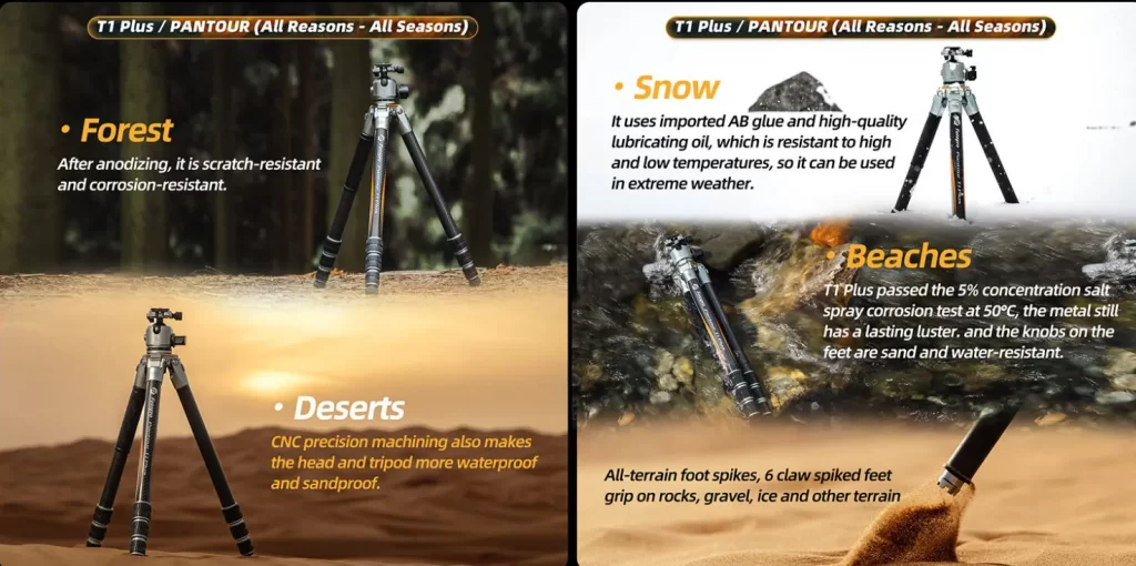 Fotopro T1 Plus Pantour : Tripod Tangguh di Segala Iklim