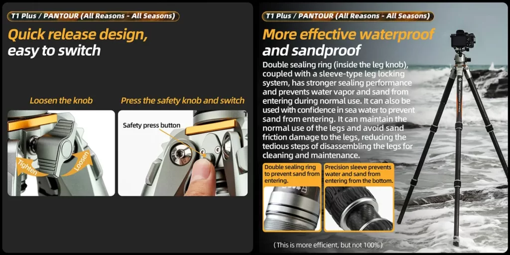 Fotopro T1 Plus Pantour : Tripod Tangguh di Segala Iklim